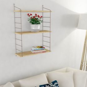 Decormet Armoni 3'lü Safir Meşe Malibu Duvar Rafı