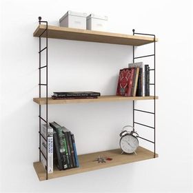 Decormet Armoni 3'lü Safir Meşe Malibu Duvar Rafı