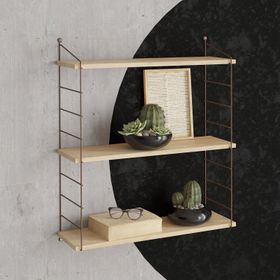 Decormet Armoni 3'lü Safir Meşe Malibu Duvar Rafı
