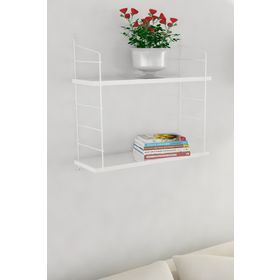 Decormet Armoni Beyaz - Parlak Beyaz 200X720 mm Duvar Rafı