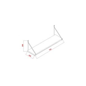 Decormet Armoni Safir Meşe - Malibu 200X720 mm Duvar Rafı