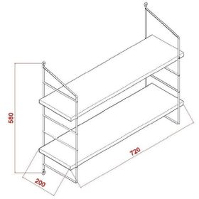 Decormet Armoni Safir Meşe - Malibu 200X720 mm Duvar Rafı