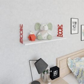 Decormet Book Kırmızı - Beyaz Duvar Rafı