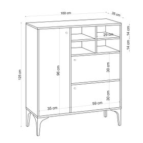Decormet DEC-20055 Ewa Safir Meşe Konsol