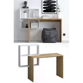 Decormet DEC0082 Adell 124x74 cm Meşe Çalışma Masası