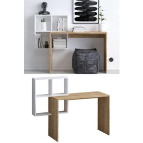 Decormet DEC0082 Adell 124x74 cm Meşe Çalışma Masası