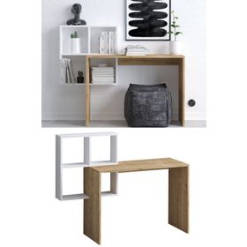 Decormet DEC0082 Adell 124x74 cm Meşe Çalışma Masası