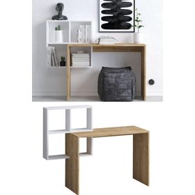 Decormet DEC0082 Adell 124x74 cm Meşe Çalışma Masası