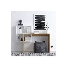 Decormet DEC0082 Adell 124x74 cm Meşe Çalışma Masası