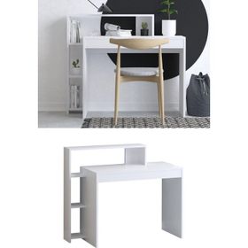 Decormet DEC0084 Trella 117x74 cm Beyaz Çalışma Masası