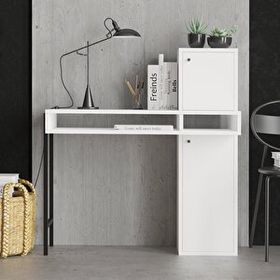 Decormet DEC0139 Lora 100x106 cm Beyaz Çalşma Masası