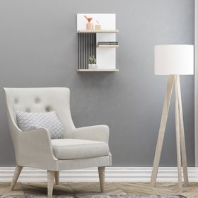 Decormet Frezya Patara Açık Kahverengi Duvar Rafı