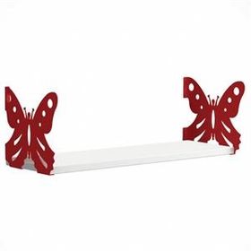 Decormet Kelebek Kırmızı - Parlak Beyaz Kitaplık