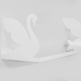 Decormet Kuğu Beyaz-Parlak Beyaz Raf Seti