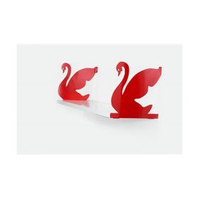 Decormet Kuğu Kırmızı+Parlak Beyaz Raf Seti