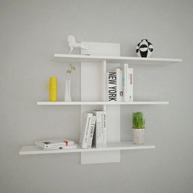 Decormet Lale Beyaz Duvar Rafı