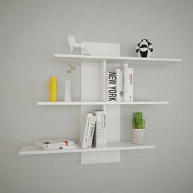 Decormet Lale Beyaz Duvar Rafı