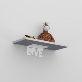 Decormet Love Beyaz-Parlak Beyaz Raf Seti