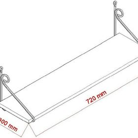 Decormet Seramoni 1 Raflı Ceviz Raf Seti