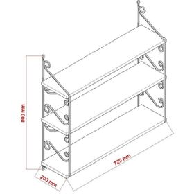 Decormet Seramoni 3 Raflı Beyaz Raf Seti