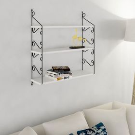Decormet Seramoni 3 Raflı Beyaz Raf Seti