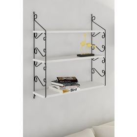 Decormet Seramoni 3 Raflı Beyaz Raf Seti
