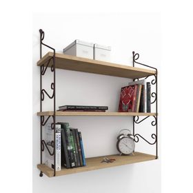 Decormet Seramoni 3 Raflı Safir Meşe Malibu Raf Seti