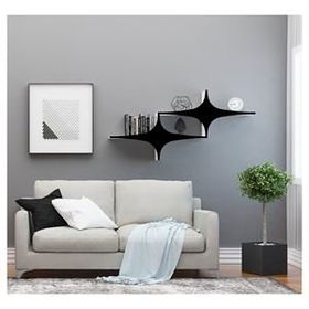 Decormet Susen Siyah 2 Duvar Rafı