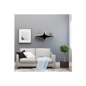 Decormet Susen Siyah Duvar Rafı