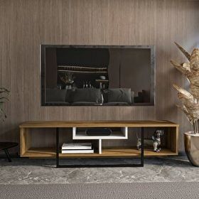 Decorotika Asal 150 Cm Beyaz Ud Siyah Tv Ünitesi