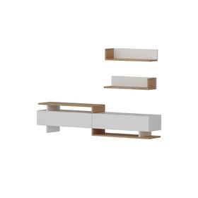Decorotika Ayaz Teak Beyaz TV Ünitesi