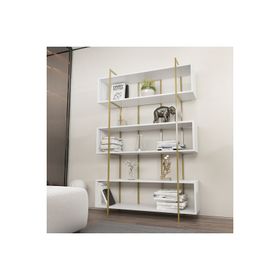 Decorotika Bruti Beyaz Gold Kitaplık