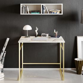 Decorotika Gama Beyaz Gold Çalışma Masası