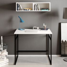Decorotika Gama Beyaz Siyah Çalışma Masası