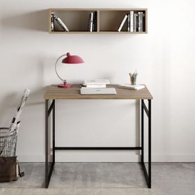Decorotika Gama Ceviz Siyah Çalışma Masası