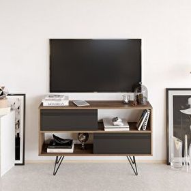 Decorotika Kerby Antrasit Ceviz Tv Ünitesi