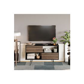 Decorotika Kerby Ceviz Siyah Tv Ünitesi