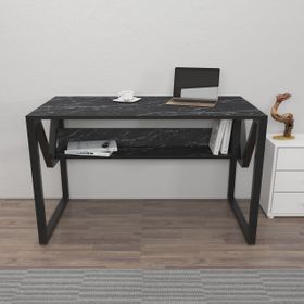 Decorotika Lona Bendir Siyah Metal Çalışma Masası