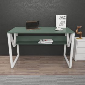 Decorotika Lona Silva Beyaz Metal Çalışma Masası
