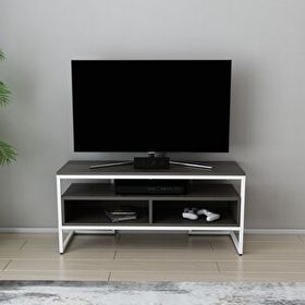 Decorotika Merrion Beyaz Koyu Gri Tv Ünitesi