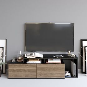 Decorotika Nexera Siyah Ceviz Tv Ünitesi