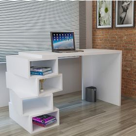 Decorotika Poyraz Beyaz Çalışma Masası