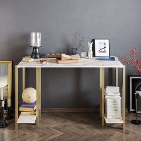 Decorotika Reader Beyaz Gold Çalışma Masası