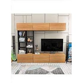 Decorotika Sasa Siyah Teak TV Ünitesi