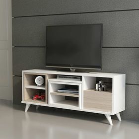 Decorotika Selin Beyaz Teak Tv Ünitesi
