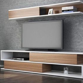 Decorotika Sims Beyaz-Teak Tv Ünitesi