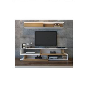 Decorotika Sims Beyaz-Teak Tv Ünitesi