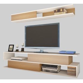 Decorotika Sims Beyaz-Teak Tv Ünitesi