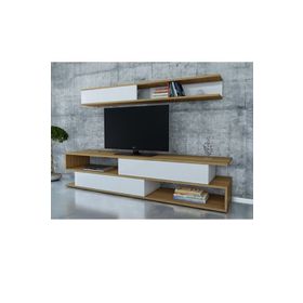 Decorotika Sims Beyaz-Teak Tv Ünitesi