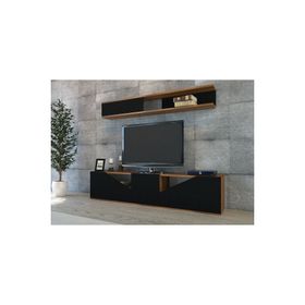 Decorotika Taç Ceviz Siyah Tv Ünitesi